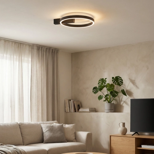 Plafon LED czarny aluminiowy prostokątny 48cm AZ7010 z serii ARTE - Azzardo