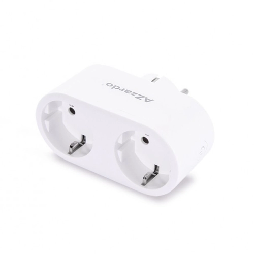 Wtyczka smart WiFi podwójna biała z tworzywa AZ3476 z serii AZzardo - Azzardo