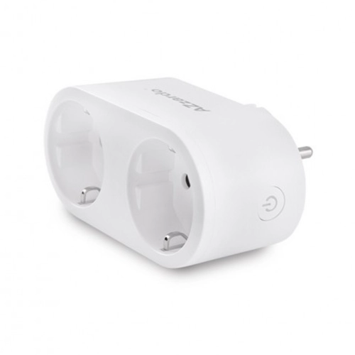 Wtyczka smart WiFi podwójna biała z tworzywa AZ3476 z serii AZzardo - Azzardo