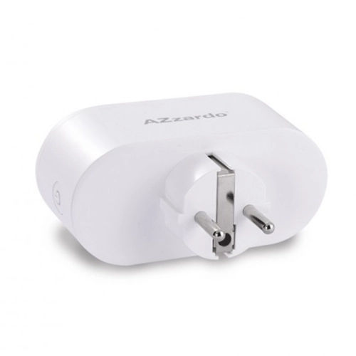 Wtyczka smart WiFi podwójna biała z tworzywa AZ3476 z serii AZzardo - Azzardo