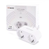 Wtyczka smart WiFi podwójna biała z tworzywa AZ3476 z serii AZzardo - Azzardo