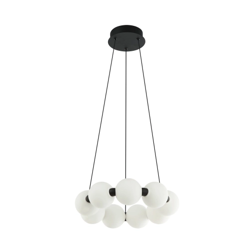 Lampa wisząca aluminiowa czarno-biała 9-punktowa AZ6894 z serii PERLA - Azzardo