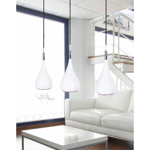 Lampa wisząca metalowa biała z chromem AZ0287 z serii SPELL - Azzardo