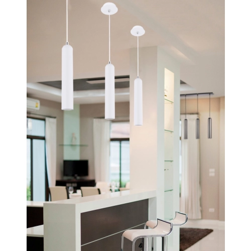 Lampa wisząca metalowa biała tubowa AZ1237 z serii TUBO - Azzardo