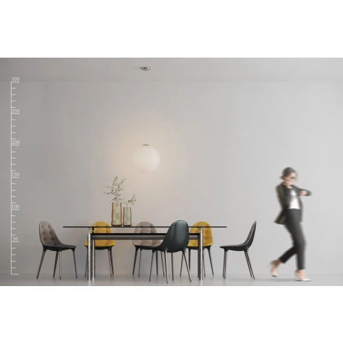 Lampa wisząca szklana biała 40cm AZ1328 z serii WHITE BALL - Azzardo
