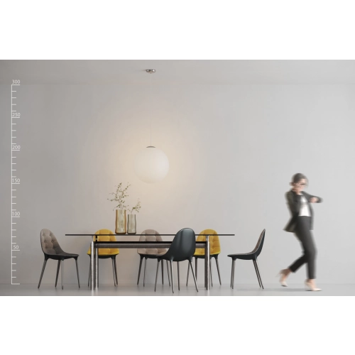 Lampa wisząca szklana biała kula 50cm AZ1329 z serii WHITE BALL - Azzardo