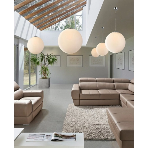 Lampa wisząca szklana biała kula 50cm AZ1329 z serii WHITE BALL - Azzardo