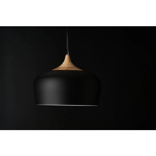 Lampa wisząca metalowa czarna z drewnem 36cm AZ1331 z serii PARMA - Azzardo