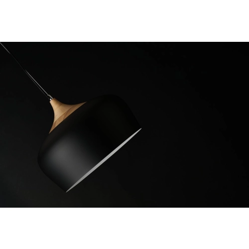 Lampa wisząca metalowa czarna z drewnem 36cm AZ1331 z serii PARMA - Azzardo