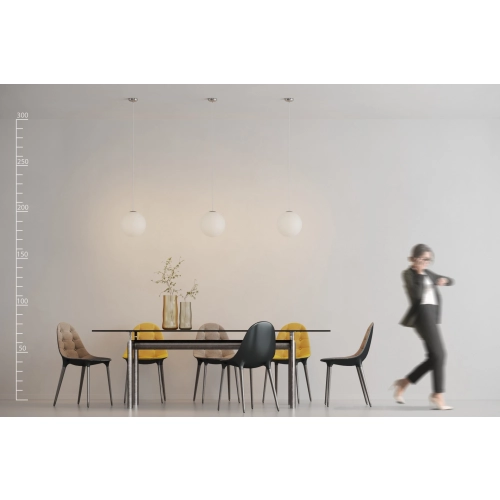 Lampa wisząca szklana biała 25cm AZ2515 z serii WHITE BALL - Azzardo