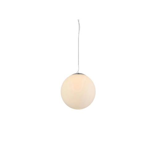 Lampa wisząca szklana biała z chromem 30cm AZ2516 z serii WHITE BALL - Azzardo