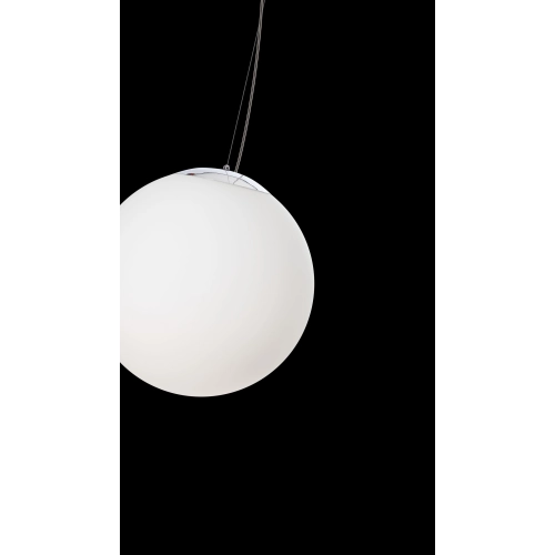 Lampa wisząca szklana biała z chromem 30cm AZ2516 z serii WHITE BALL - Azzardo