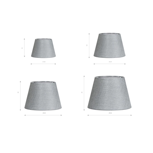 Abażur z tkaniny szary 30cm AZ2583 z serii ZF - Azzardo