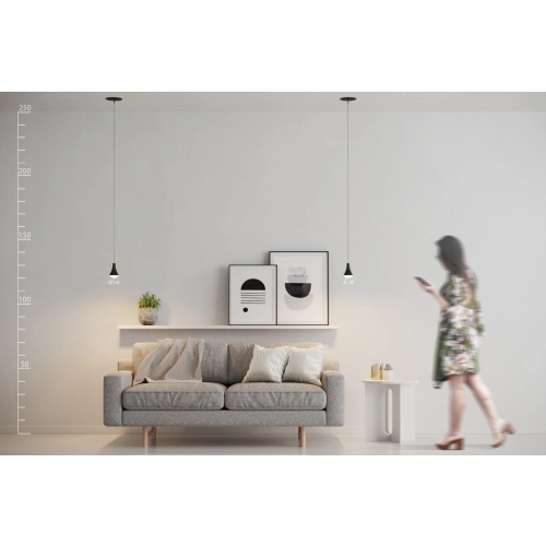 Lampa wisząca metalowa czarna z przezroczystym kloszem AZ2847 z serii DALMATIA - Azzardo