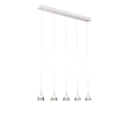 Lampa wisząca metalowa biała 5-punktowa AZ2848 z serii DALMATIA - Azzardo