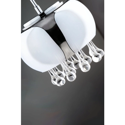 Lampa wisząca szklana dymiona chromowana 22cm AZ3082 z serii Burn - Azzardo