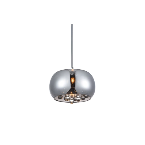 Lampa wisząca szklana dymiona chromowana 22cm AZ3082 z serii Burn - Azzardo