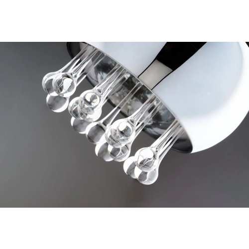Lampa wisząca szklana dymiona chromowana 22cm AZ3082 z serii Burn - Azzardo
