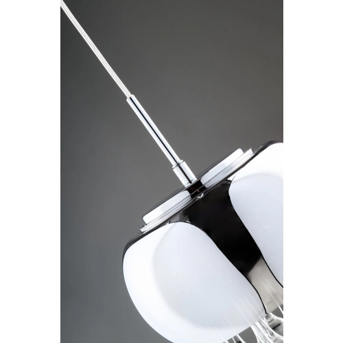 Lampa wisząca szklana dymiona chromowana 22cm AZ3082 z serii Burn - Azzardo