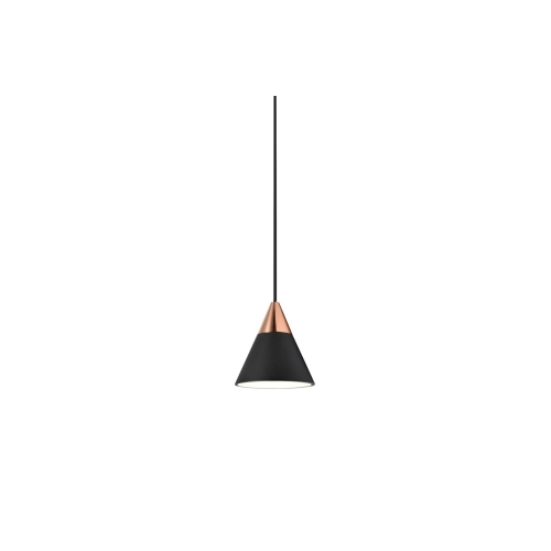 Lampa wisząca metalowa miedziana z czarnym kablem AZ3085 z serii Tentor - Azzardo