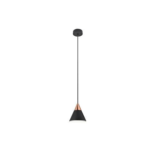 Lampa wisząca metalowa miedziana z czarnym kablem AZ3085 z serii Tentor - Azzardo