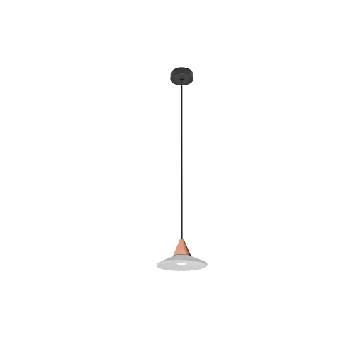 Lampa wisząca metalowa miedziana z czarnym kablem AZ3085 z serii Tentor - Azzardo