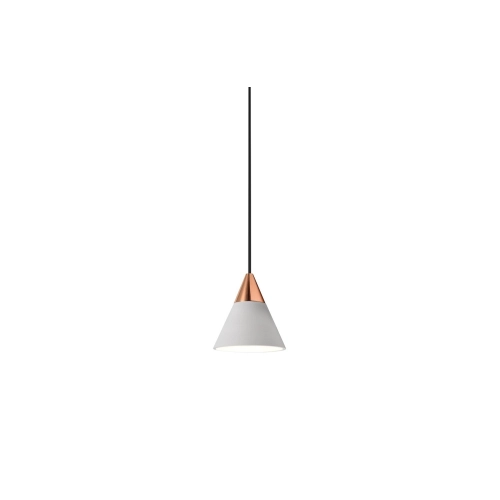 Lampa wisząca metalowa miedziana z czarnym kablem AZ3085 z serii Tentor - Azzardo