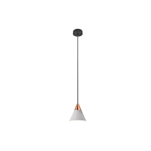 Lampa wisząca metalowa miedziana z czarnym kablem AZ3085 z serii Tentor - Azzardo