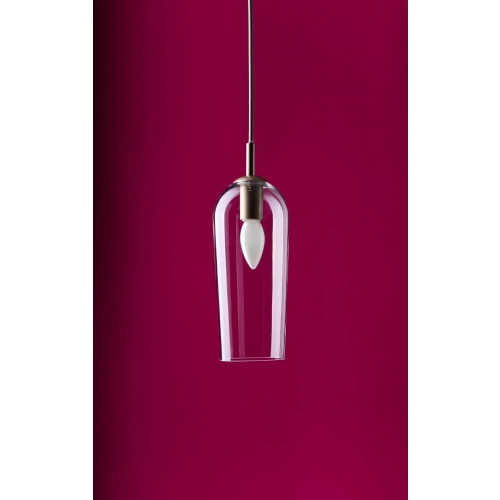 Lampa wisząca szklana przezroczysta z mosiądzem AZ3337 z serii Blanca - Azzardo