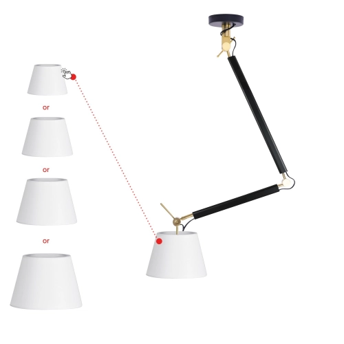 Lampa wisząca loft metalowa czarno-złota AZ4189 z serii Zyta - Azzardo