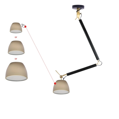Lampa wisząca loft metalowa czarno-złota AZ4189 z serii Zyta - Azzardo