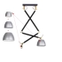 Lampa wisząca loft metalowa czarno-złota 2-punktowa AZ4191 z serii Zyta - Azzardo