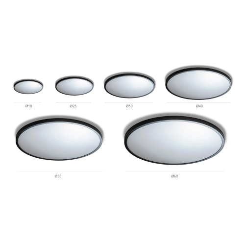 Plafon LED czarny metalowy okrągły 18cm AZ4235 z serii Malta - Azzardo