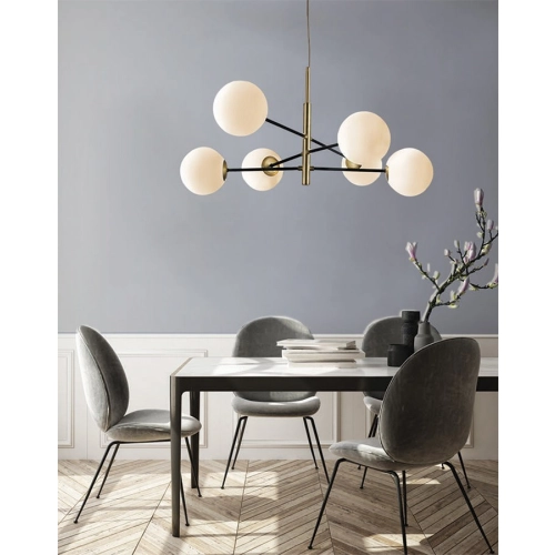 Lampa wisząca metalowa czarna 6-punktowa AZ4420 z serii Oviedo - Azzardo