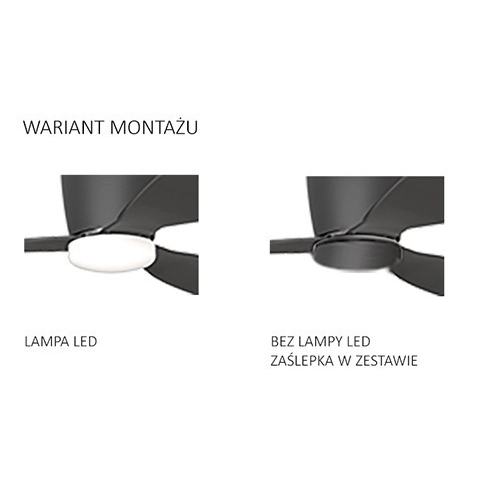Wentylator sufitowy LED czarny z elementami teak AZ4450 z serii VENETI - Azzardo