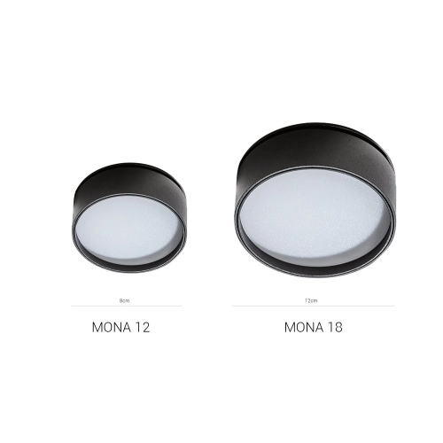 Oprawa wpuszczana LED czarna metalowa regulowana AZ4535 z serii Mona Spot - Azzardo