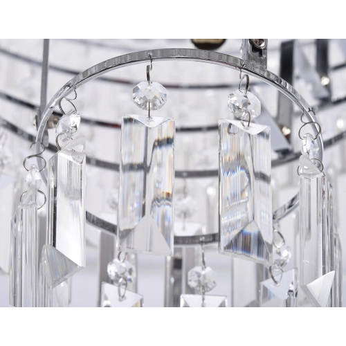 Azzardo Lampa wisząca srebrna metalowa szklana 12-punktowa AZ4752 z serii CRYSTAL
