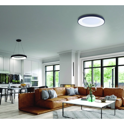 Plafon LED czarny okrągły 60cm AZ4991 z serii SANTANA TOP - Azzardo