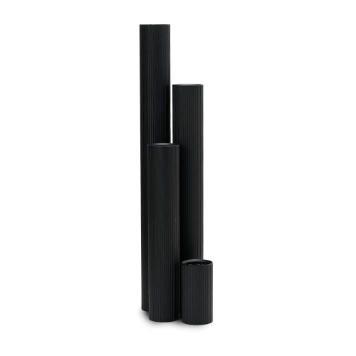 Lampa wisząca czarna ryflowana tuba 50cm AZ6146 z serii LUCAS RIBBED TUBE - Azzardo