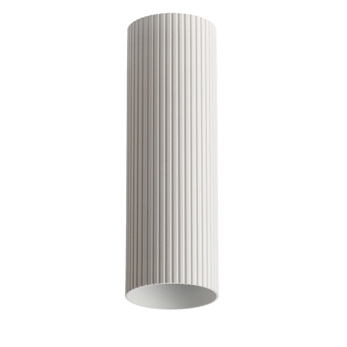 Lampa wisząca tuba biała ryflowana 50cm AZ6147 z serii LUCAS RIBBED TUBE - Azzardo