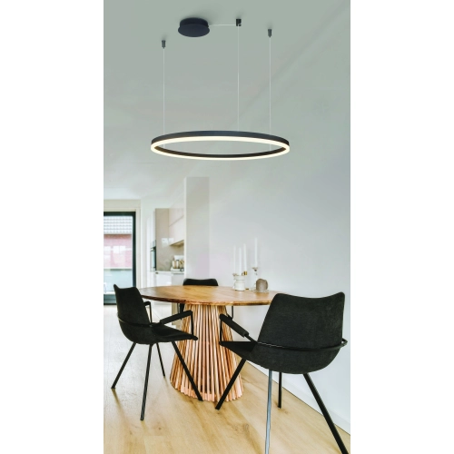 Lampa wisząca LED czarna aluminiowa 80cm AZ6472 z serii HALO - Azzardo