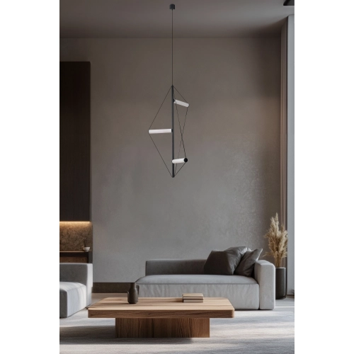 Lampa wisząca aluminiowa czarna 3-punktowa AZ6535 z serii ORION - Azzardo