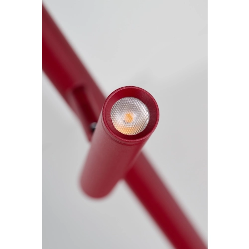 Lampa stołowa aluminiowa czerwona regulowana AZ6800 z serii TROST - Azzardo