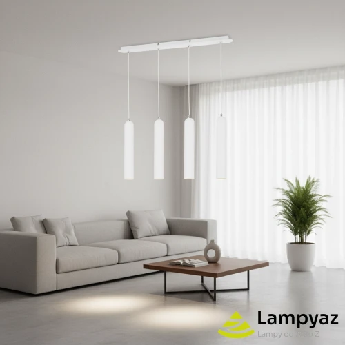 Lampa wisząca biała metalowa 4-punktowa AZ1239 z serii TUBO - Azzardo