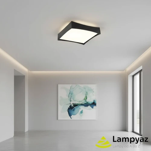 Plafon LED kwadratowy czarny 40cm AZ2624 z serii VECCIO - Azzardo
