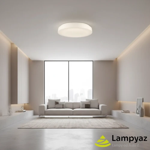 Plafon LED biały metalowy okrągły 55cm AZ2739 z serii CORTONA - Azzardo
