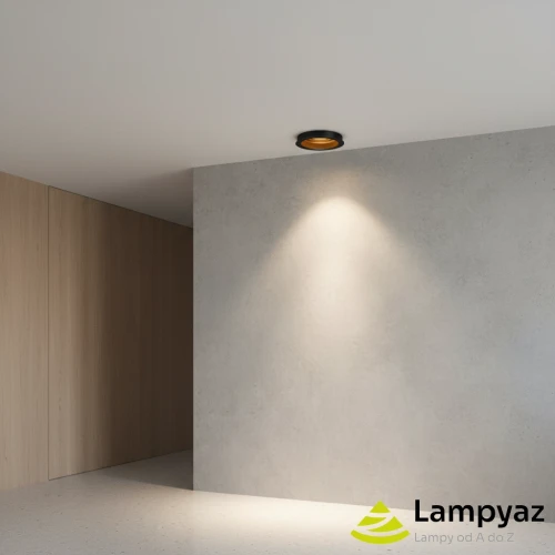 Oprawa wpuszczana okrągła czarno-złota metalowa AZ2804 z serii IBIZA - Azzardo