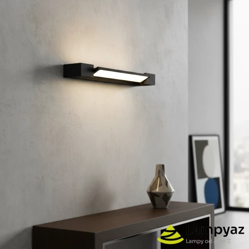 Kinkiet łazienkowy czarny metalowy 30cm IP44 AZ2883 z serii DALI - Azzardo