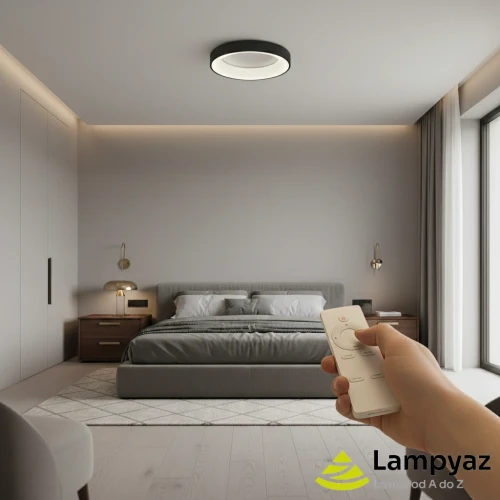 Plafon LED okrągły czarny 45cm AZ3434 z serii Sovana - Azzardo