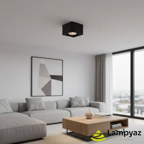 Lampa sufitowa czarna metalowa kwadratowa AZ4130 z serii Paola - Azzardo
